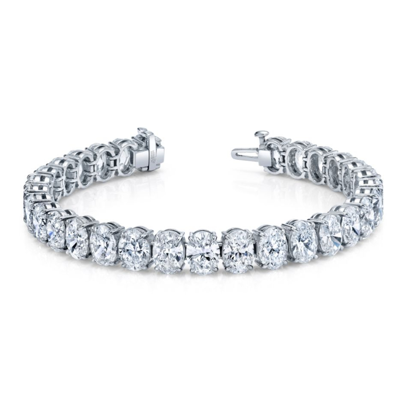 Norman Silverman Oval Shape Straight Line Bracelet