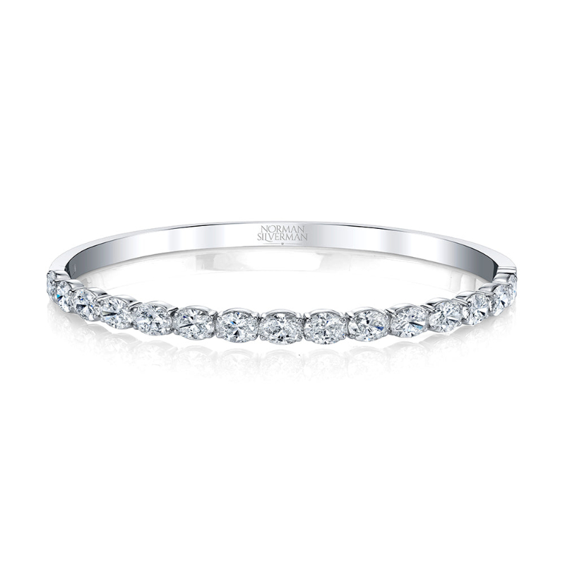 Normam Silverman Diamond Oval Bangle