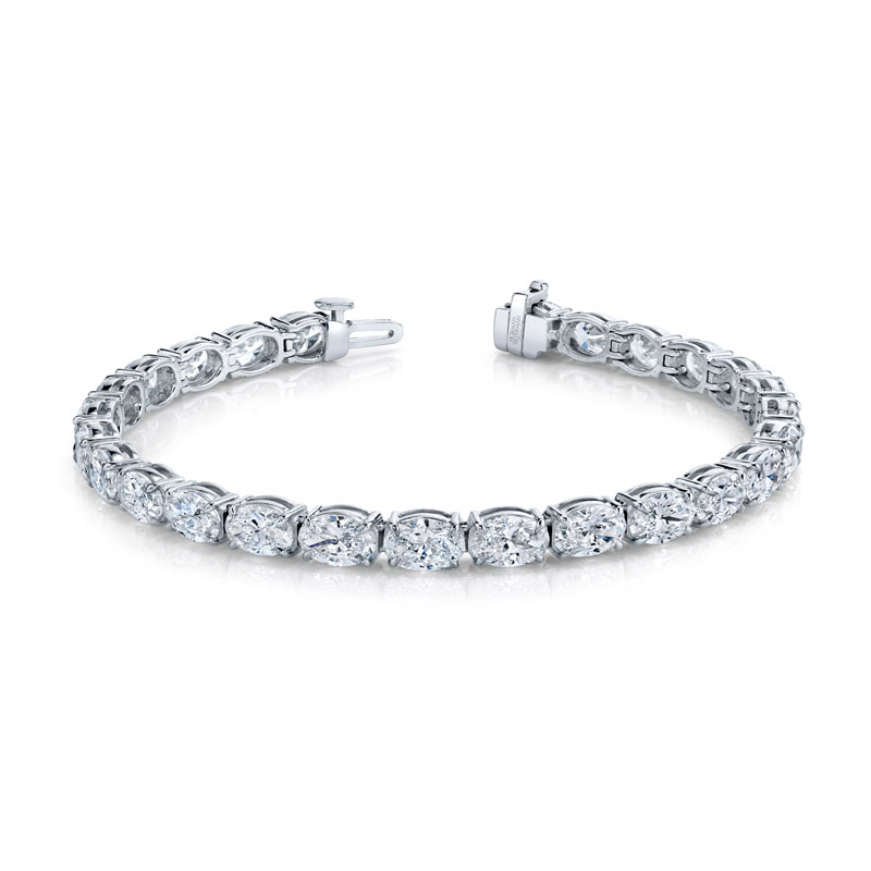 Norman Silverman Oval Cut Diamond East West Bracelet