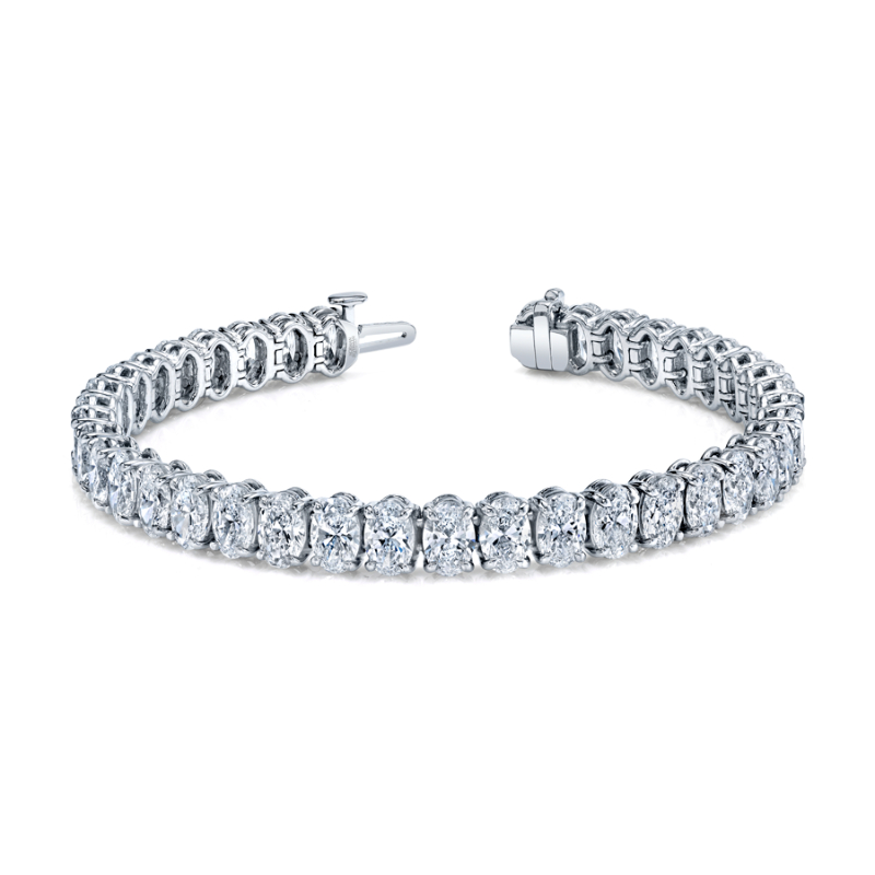 Norman Silverman Oval Shape Straight Line Bracelet