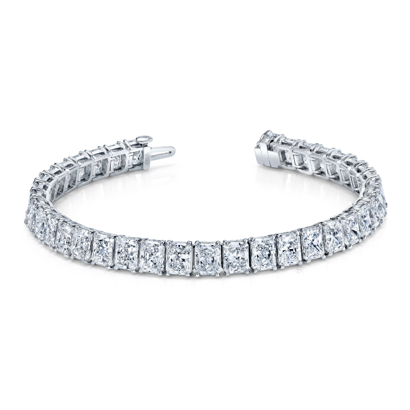 Norman Silverman 26.49 Carat Radiant Cut Diamond Bracelet