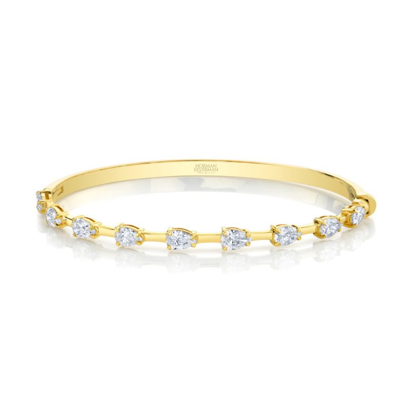Norman Silverman East West Pear Shape Bar Tennis Bracelet