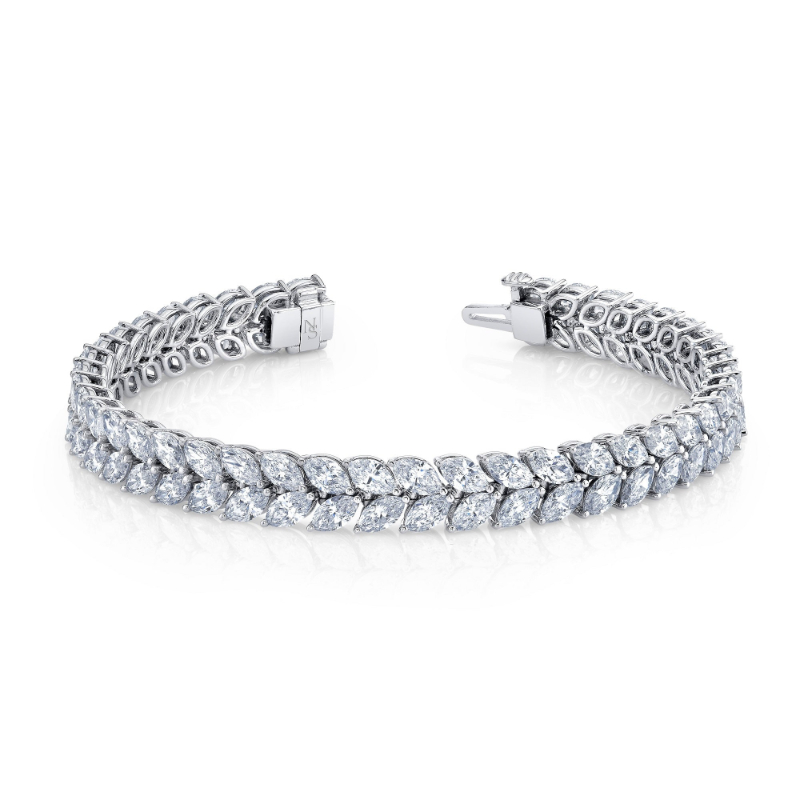 Norman Silverman Marquise Cut Diamond Bracelet