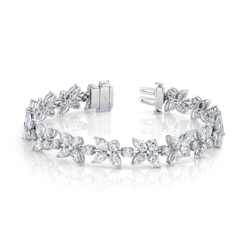 Norman Silverman Floral Diamond Bracelet