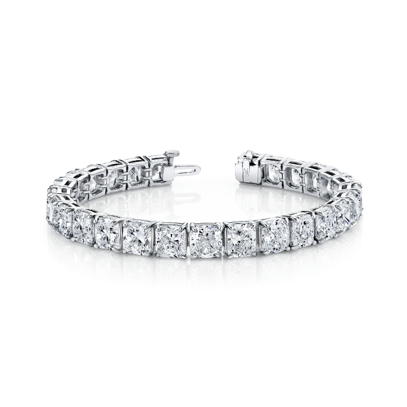 Norman Silverman 42 Carat Cushion Cut Diamond Bracelet
