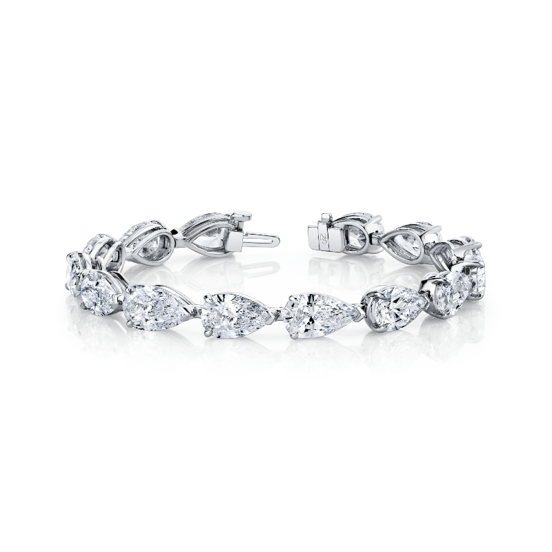 Norman Silverman 28 Carat Pear Shape Diamond Bracelet