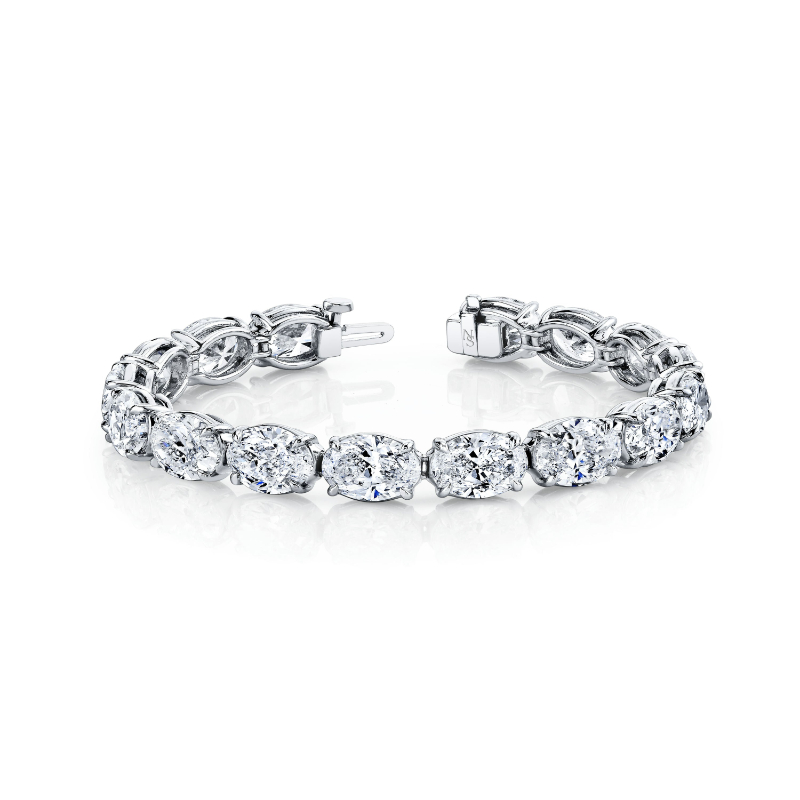 Norman Silverman 32 Carat Oval Cut Diamond Bracelet