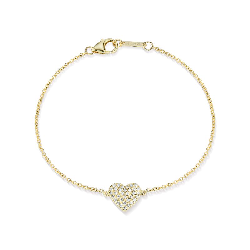 Deutsch Signature Diamond Pave Heart Bracelet