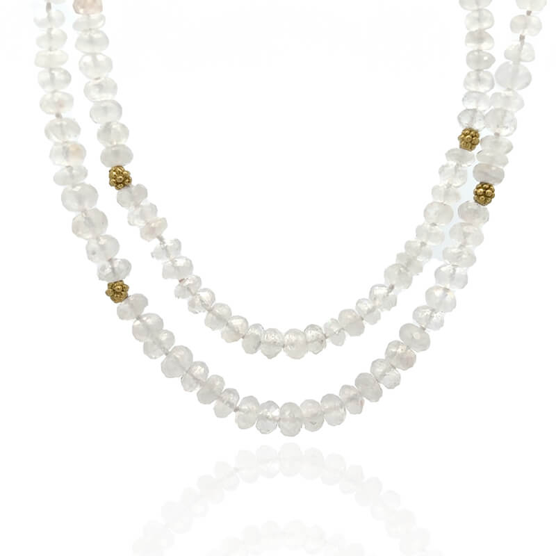 Lauren K Rondelle Rainbow Moonstone Chelsea Beads