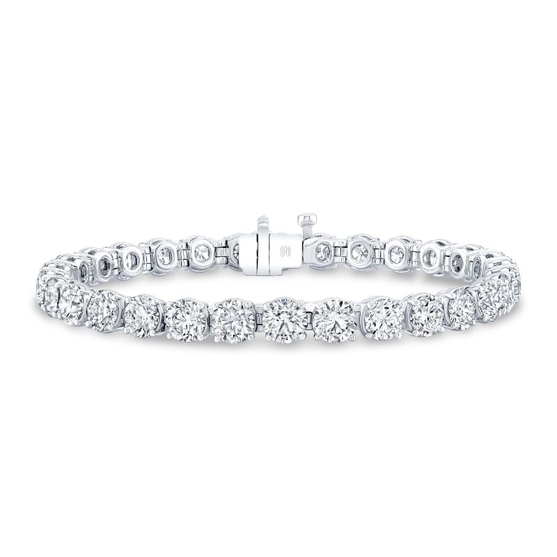 Rahaminov White Gold 4 Prong Line Bracelet