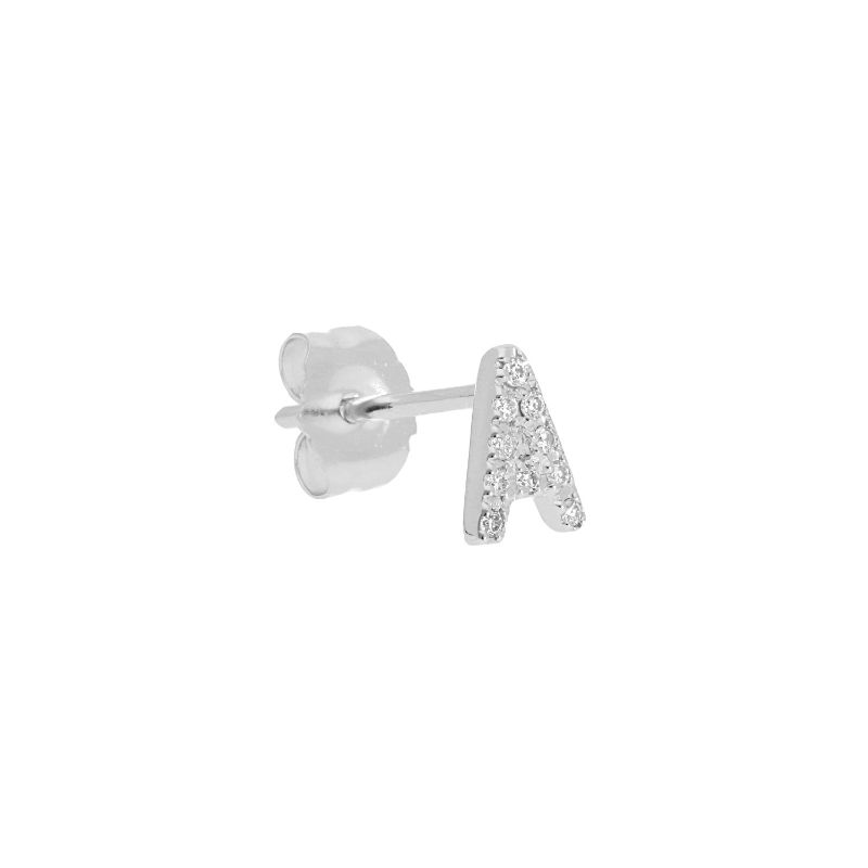 Deutsch Signature Single Initial Stud Earring