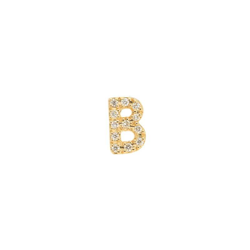 Deutsch Signature Single Initial Stud Earring