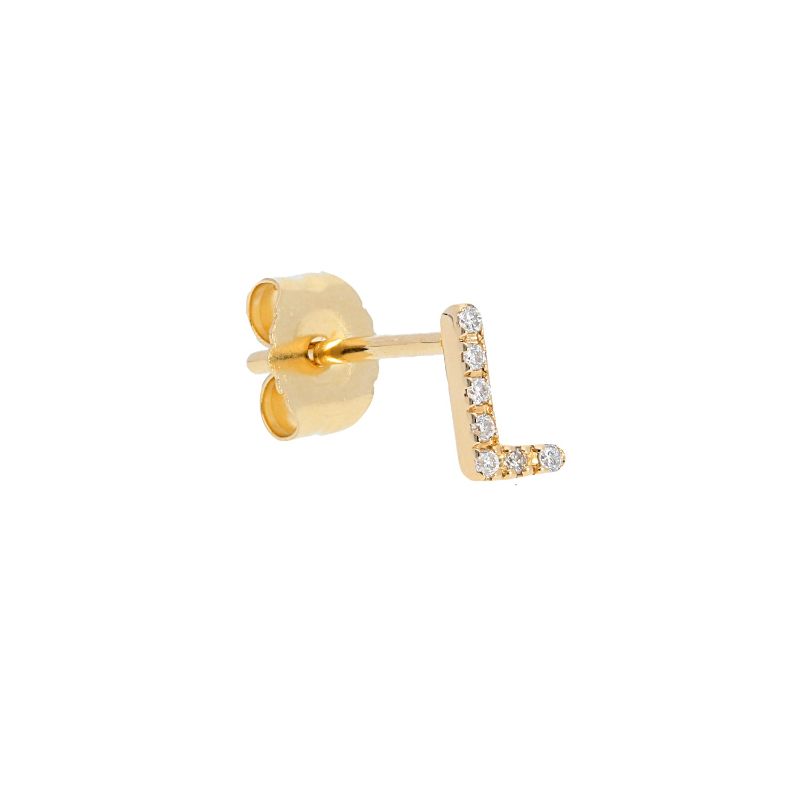 Deutsch Signature Single Initial Stud Earring