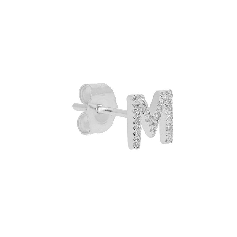 Deutsch Signature Single Initial Stud Earring