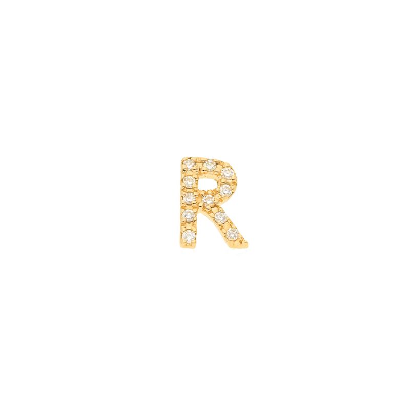 Deutsch Signature Single Initial Stud Earring