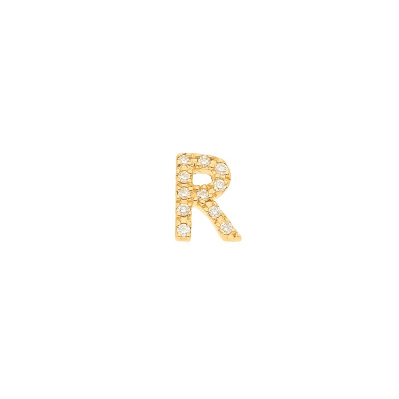 Deutsch Signature Single Initial Stud Earring