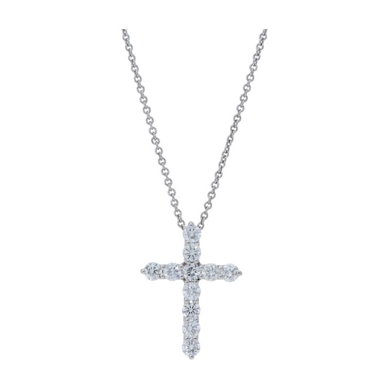 Deutsch Signature Diamond Prong Set Cross Pendant