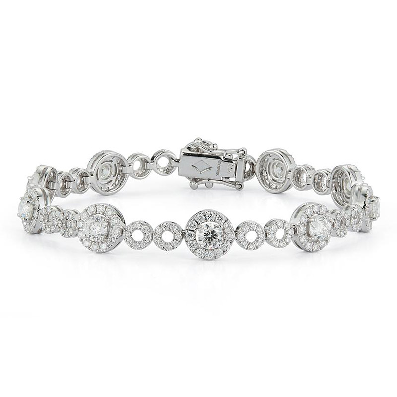 Deutsch Signature Halo Diamond Bracelet