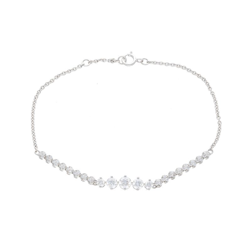 Deutsch Signature Two Size Diamond Bracelet