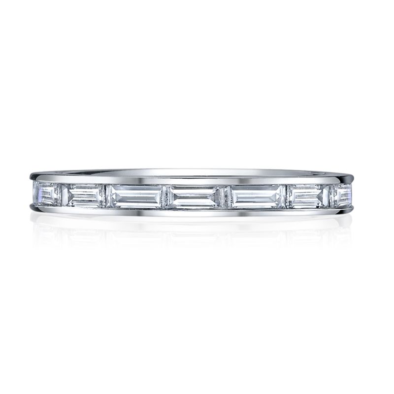 Deutsch Signature Channel Horizontal Set Baguette Eternity Band