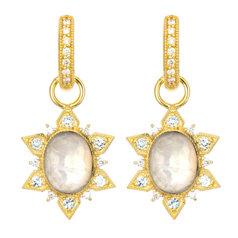 Jude Frances Moroccan Moonstone Sunburst Earring Charms