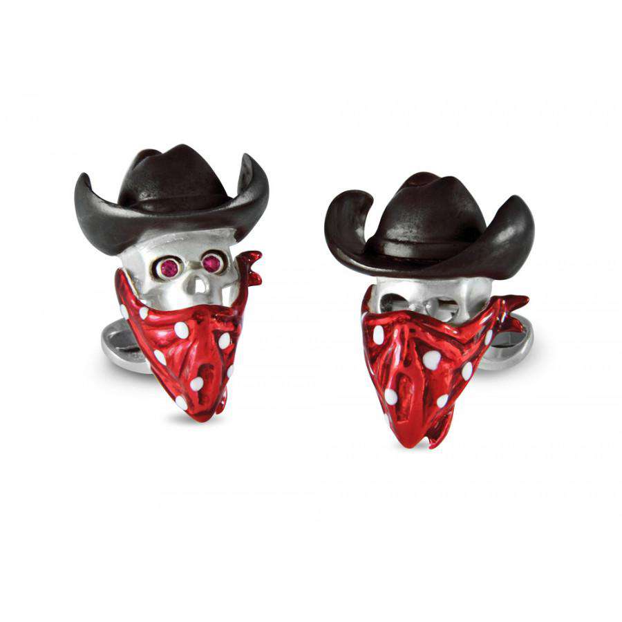 Deakin & Francis Cowboy Skull Cufflinks
