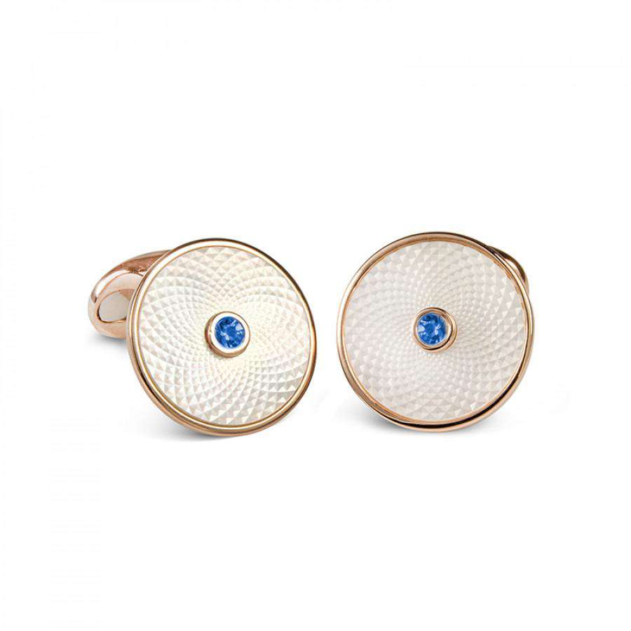 Deakin & Francis White Mother Of Pearl Cufflinks