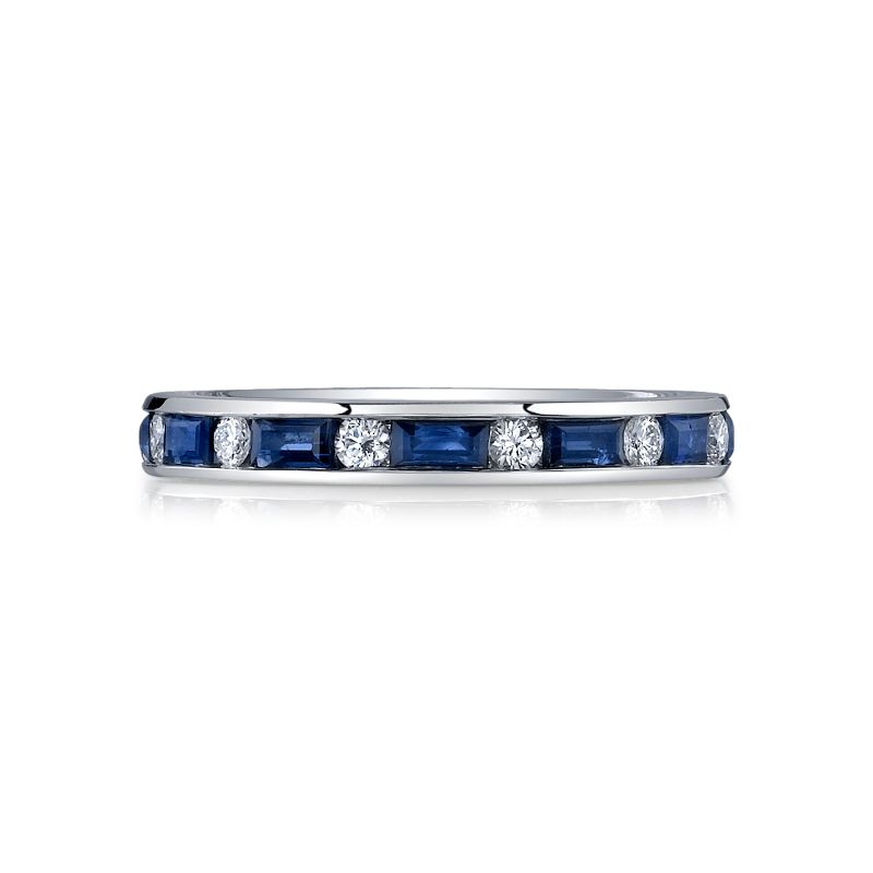 Deutsch Signature Diamond and Sapphire Eternity Band