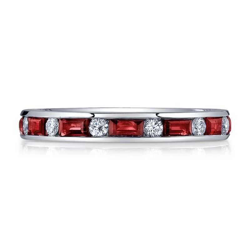 Deutsch Signature Diamond and Ruby Eternity Band