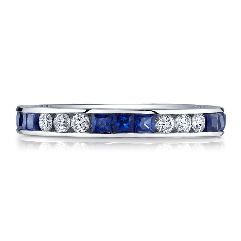 Deutsch Signature Diamond and Sapphire Eternity Band