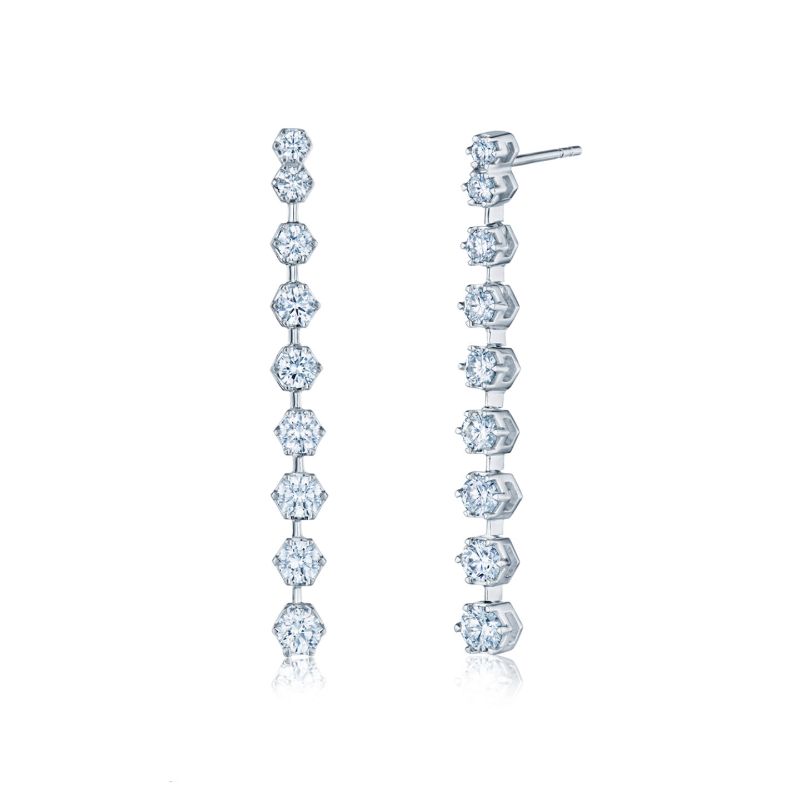 Kwiat Starry Night Linear Earrings with Diamonds