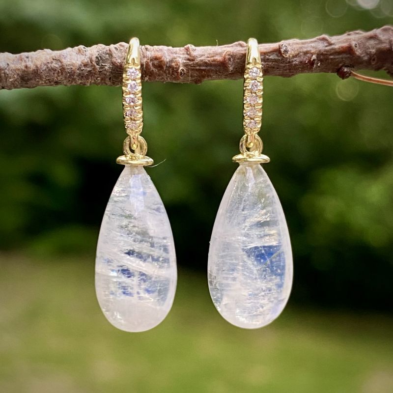 Lauren K Joyce Rainbow Moonstone Briolette Earrings