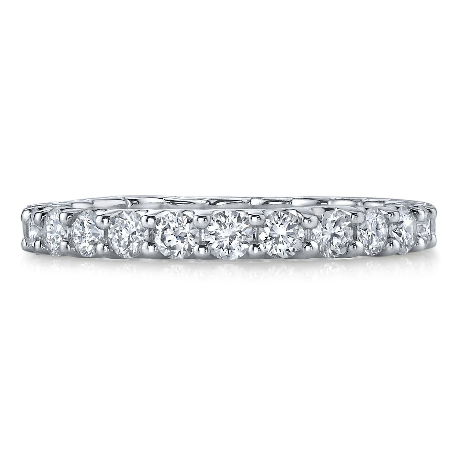 Deutsch Signature Shared Prong U Basket Diamond Eternity Band