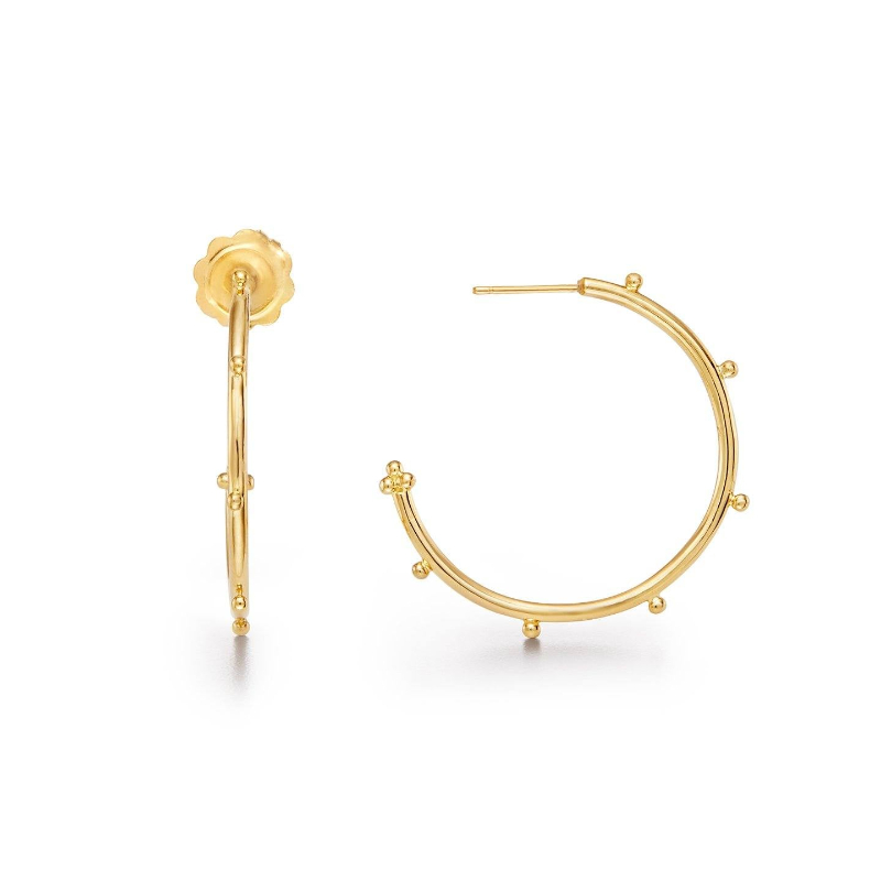 Temple St. Clair 18K Granulated Hoops