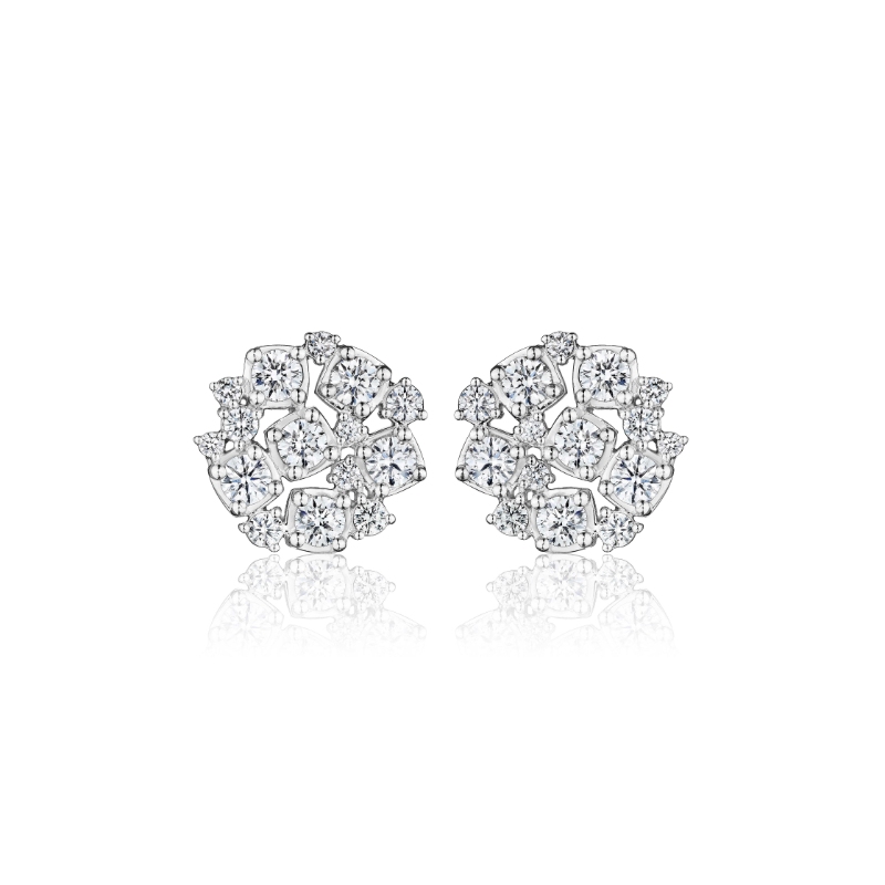 Bezel Set Confetti Stud Earrings