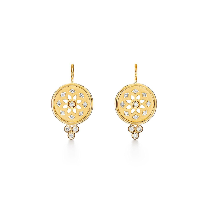 Temple St. Clair 18K Mandala Cutout Earrings
