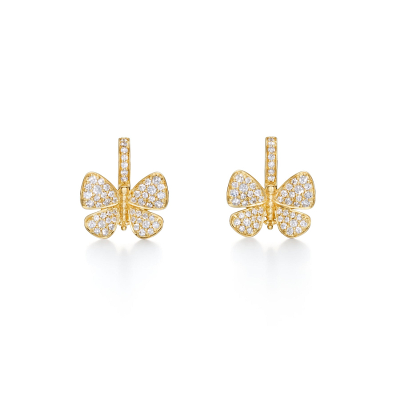 Temple St. Clair 18K Snow Butterfly Earring