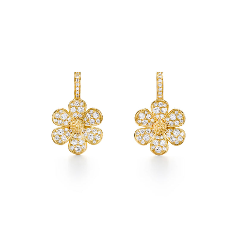 Temple St. Clair 18K Snow Flower Earrings