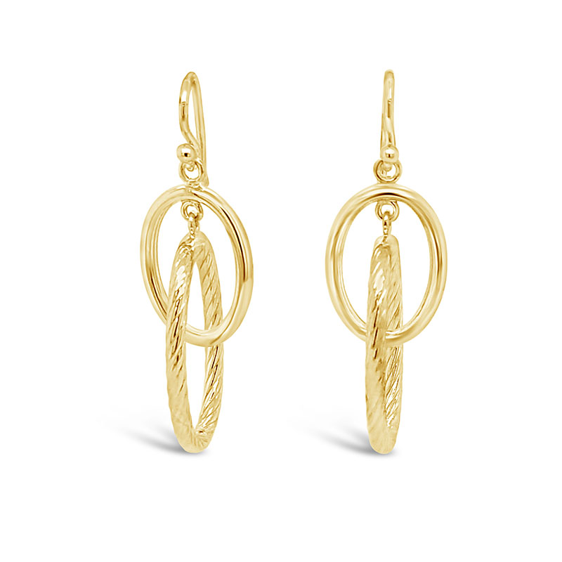 Rudolf Friedmann Gold Corrugated Earrings