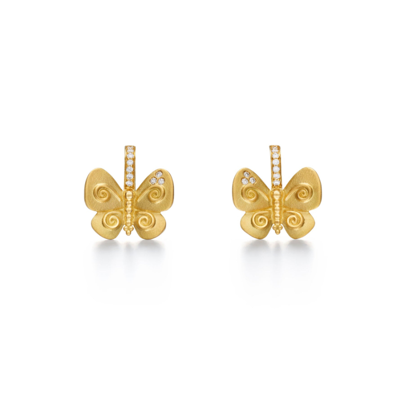 Temple St. Clair 18K Golden Butterfly Earring