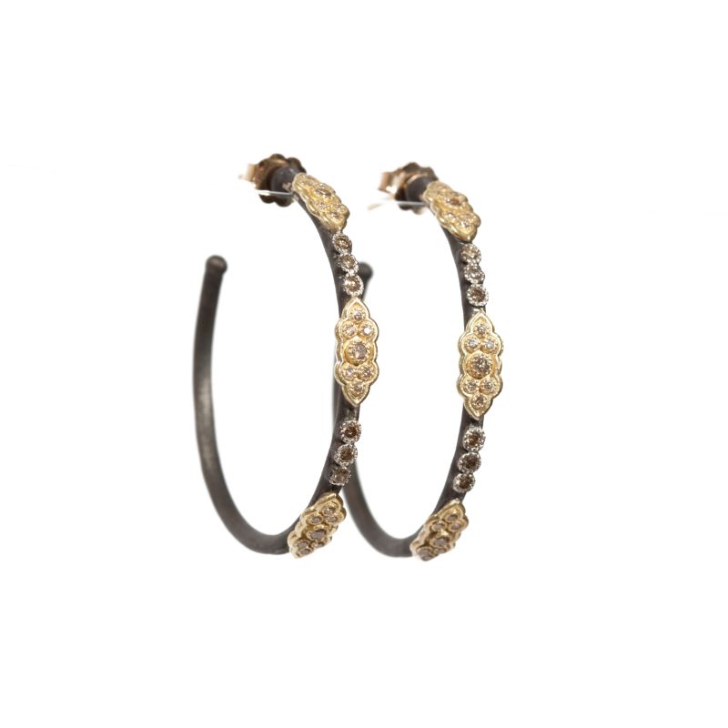 Old World 35Mm Scroll Hoop Earrings