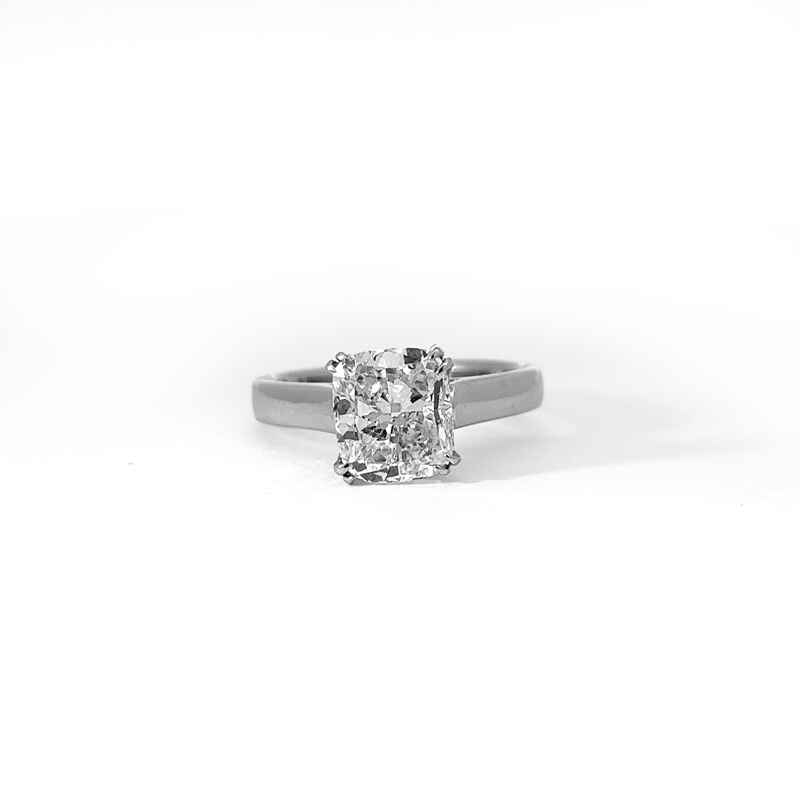 18K White Gold Solitaire Setting Size