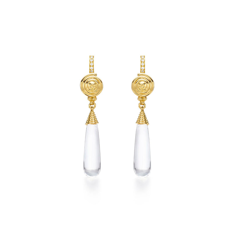 Temple St. Clair 18K Spiral Amulet Drop Earrings