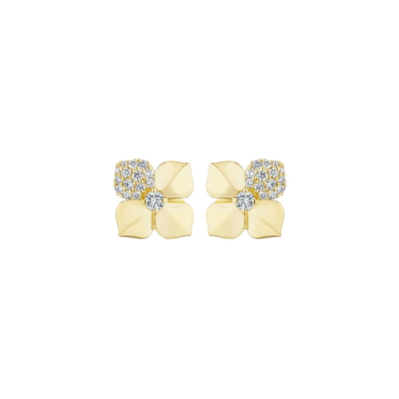 Single Pedal Small Flower Stud Earrings