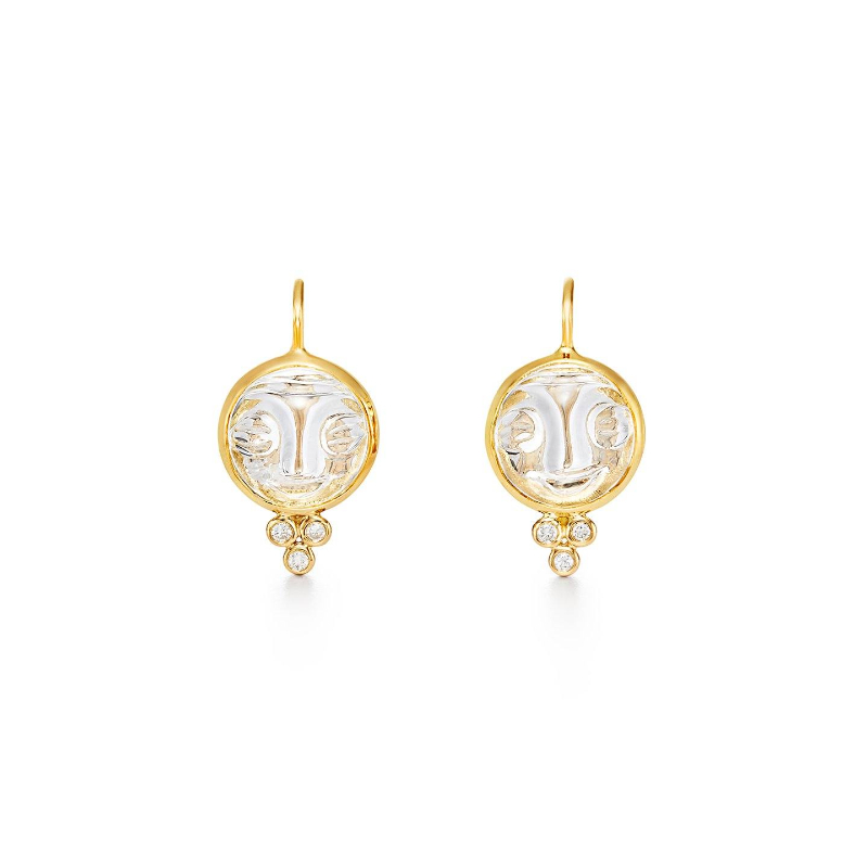 Temple St. Clair 18K Moonface Earrings