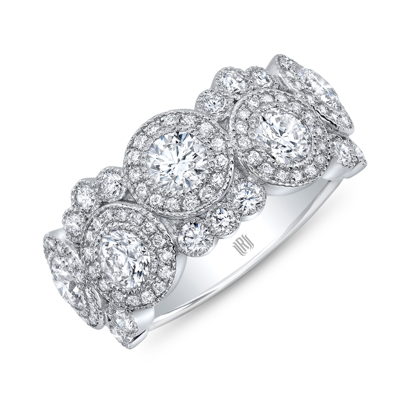 Rahaminov White Gold Pave Diamond Bubble Ring