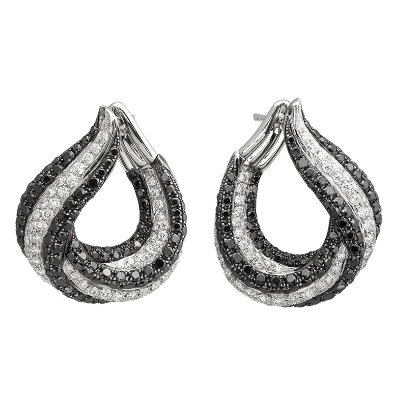 Jye's Pave Curved LaRGe Earrings