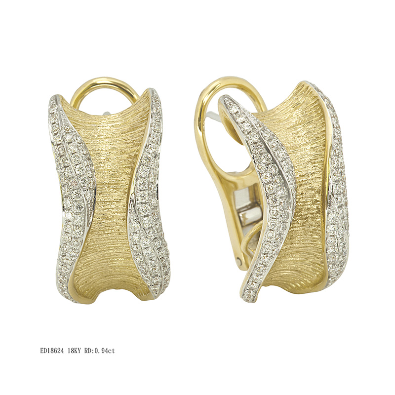 Jye's Pave Diamond twist Earrings