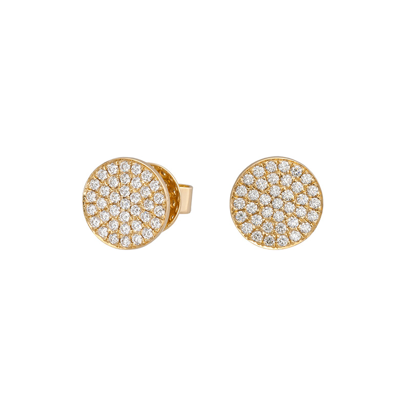 Jye's Pave Circle Stud Earrings