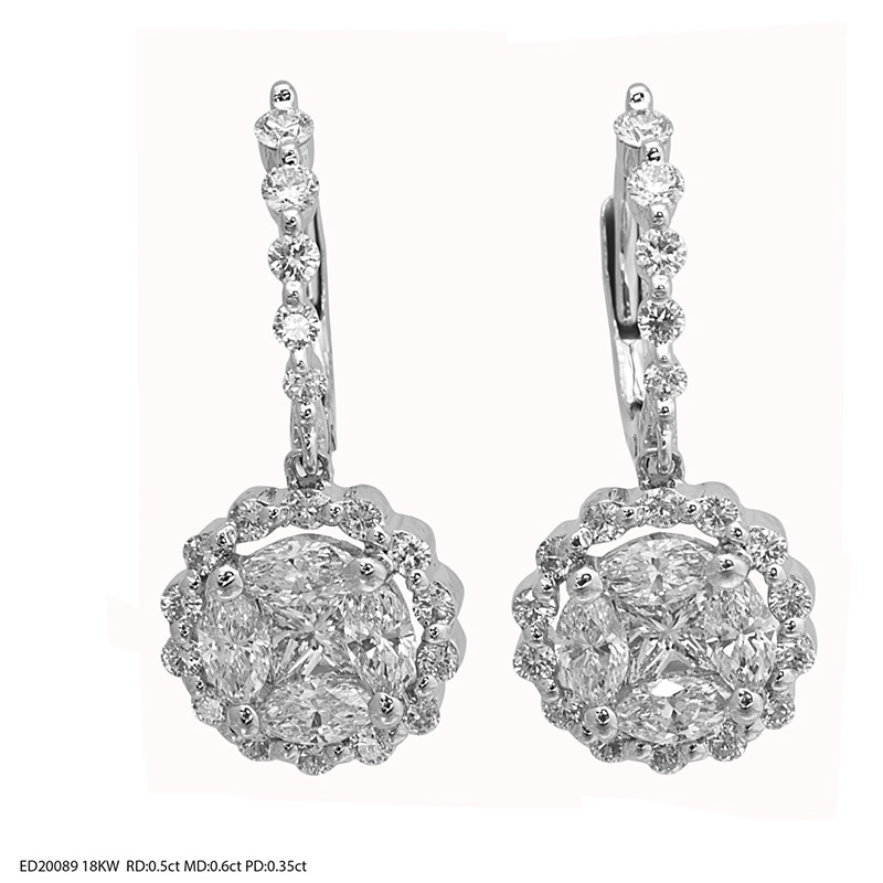 Jye's Marquise Drop Diamond Earrings
